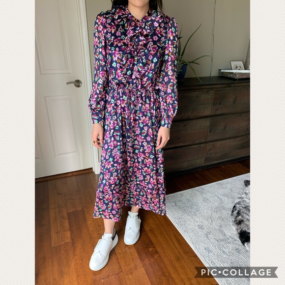 & other stories midi dress super flattering floral - Picture 1 of 8